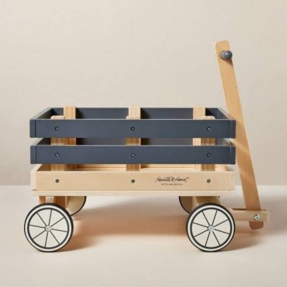 Hearth & Hand with Magnolia Wooden Gray Toy‎ Wagon NWT - Picture 1 of 4